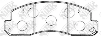 PN1388 NiBK Комплект тормозных колодок, дисковый тормоз