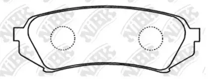 PN1412 NiBK Комплект тормозных колодок, дисковый тормоз