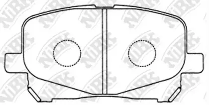 PN1448 NiBK Комплект тормозных колодок, дисковый тормоз