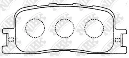 PN1458 NiBK Комплект тормозных колодок, дисковый тормоз