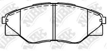 PN1802 NiBK Комплект тормозных колодок, дисковый тормоз