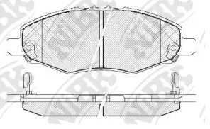 PN1831 NiBK Комплект тормозных колодок, дисковый тормоз