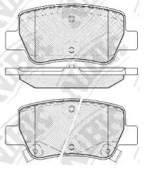 PN1838 NiBK Комплект тормозных колодок, дисковый тормоз