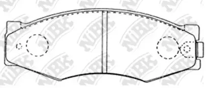 PN2105 NiBK Комплект тормозных колодок, дисковый тормоз