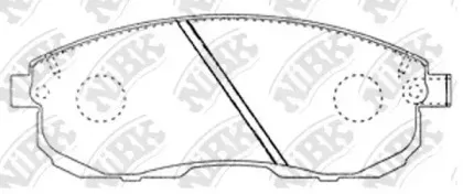 PN2201 NiBK Комплект тормозных колодок, дисковый тормоз