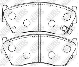 PN2226 NiBK Комплект тормозных колодок, дисковый тормоз
