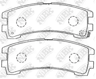 PN2304 NiBK Комплект тормозных колодок, дисковый тормоз