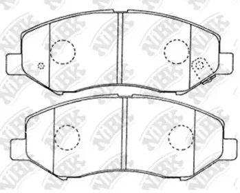 PN2317 NiBK Комплект тормозных колодок, дисковый тормоз