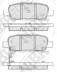PN2466 NiBK Комплект тормозных колодок, дисковый тормоз