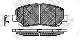 PN25000 NiBK Комплект тормозных колодок, дисковый тормоз