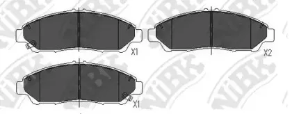 PN28001 NiBK Комплект тормозных колодок, дисковый тормоз