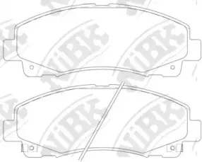 PN28003 NiBK Комплект тормозных колодок, дисковый тормоз