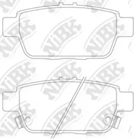 PN28004 NiBK Комплект тормозных колодок, дисковый тормоз