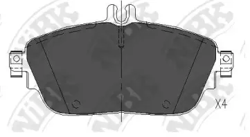 PN31009 NiBK Комплект тормозных колодок, дисковый тормоз