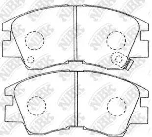 PN3172 NiBK Комплект тормозных колодок, дисковый тормоз