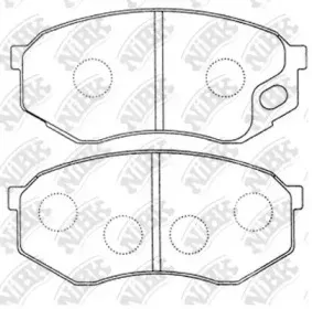 PN3349 NiBK Комплект тормозных колодок, дисковый тормоз