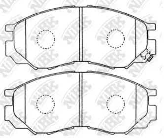 PN3369 NiBK Комплект тормозных колодок, дисковый тормоз