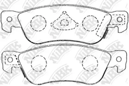 PN4197 NiBK Комплект тормозных колодок, дисковый тормоз
