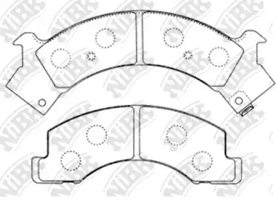 PN4288 NiBK Комплект тормозных колодок, дисковый тормоз
