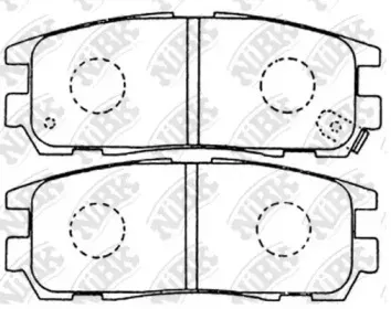 PN4299 NiBK Комплект тормозных колодок, дисковый тормоз