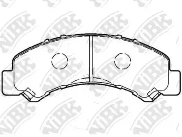 PN4543 NiBK Комплект тормозных колодок, дисковый тормоз