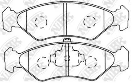 PN5106 NiBK Комплект тормозных колодок, дисковый тормоз
