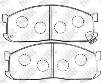 PN5211 NiBK Комплект тормозных колодок, дисковый тормоз