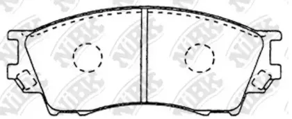 PN5334 NiBK Комплект тормозных колодок, дисковый тормоз