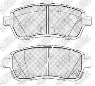 PN5544 NiBK Комплект тормозных колодок, дисковый тормоз