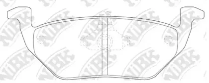 PN5808 NiBK Комплект тормозных колодок, дисковый тормоз