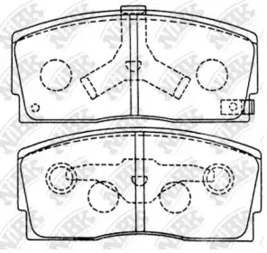 PN6214 NiBK Комплект тормозных колодок, дисковый тормоз