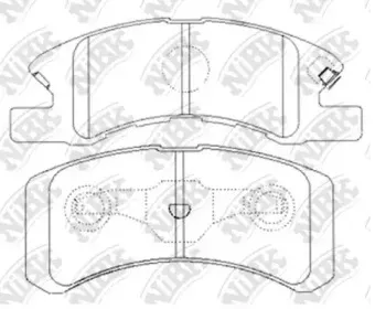 PN6428 NiBK Комплект тормозных колодок, дисковый тормоз