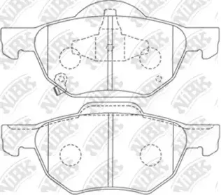 PN8125 NiBK Комплект тормозных колодок, дисковый тормоз