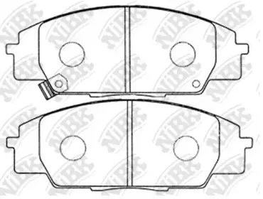PN8423 NiBK Комплект тормозных колодок, дисковый тормоз