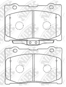 PN8801 NiBK Комплект тормозных колодок, дисковый тормоз