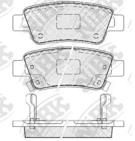 PN8809 NiBK Комплект тормозных колодок, дисковый тормоз