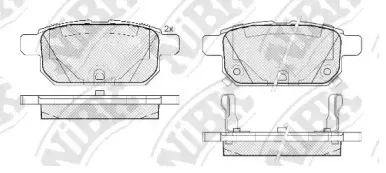 PN9808 NiBK Комплект тормозных колодок, дисковый тормоз