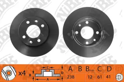 RN1000 NiBK Тормозной диск