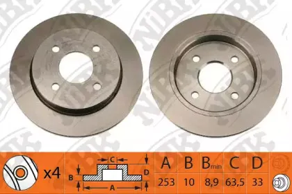 RN1018 NiBK Тормозной диск