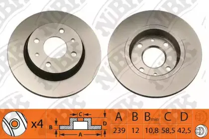 RN1021 NiBK Тормозной диск