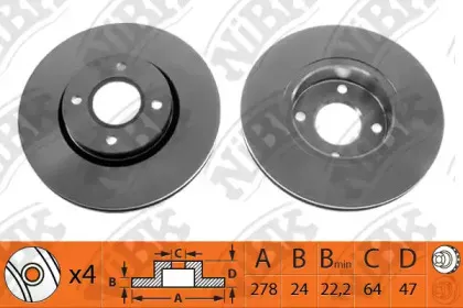 RN1072 NiBK Тормозной диск
