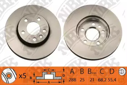 RN1075 NiBK Тормозной диск