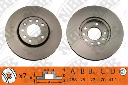RN1076 NiBK Тормозной диск