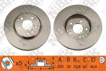 RN1087 NiBK Тормозной диск