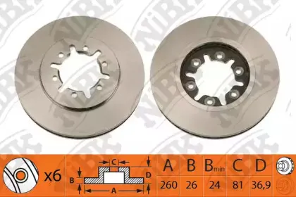 RN1088 NiBK Тормозной диск