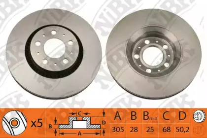 RN1113 NiBK Тормозной диск