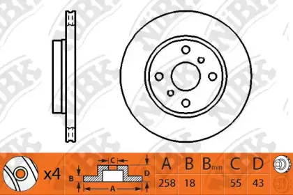 RN1115 NiBK Тормозной диск