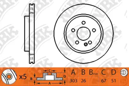 RN1136 NiBK Тормозной диск