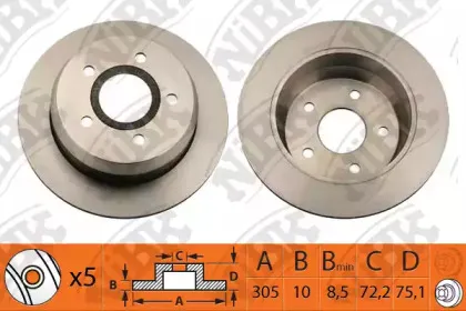 RN1149 NiBK Тормозной диск