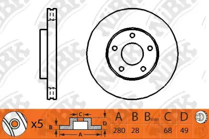 RN1180 NiBK Тормозной диск